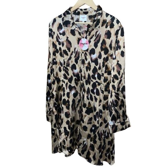 NWT Hayden Los Angeles Leopard Animal Print Dress size XL - Picture 5 of 9